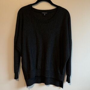 Eileen Fisher Charcoal Wool Crewneck Sweater - Petite Small